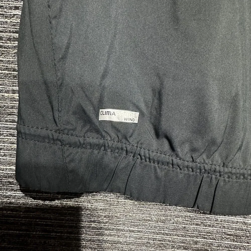 Adidas Windbreaker Jacket Men's M Black The Vineyard 1/4 Zip Clima Proof